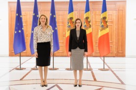 Maia Sandu, în discuție cu Președinta Parlamentului European, Roberta Metsola: „Avem nevoie de susținere”
